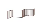 Vidaxl Dog Gate With Door Foldable 4 Panels Brown 320 Cm Poplar Wood Vidaxl Dog Gate With Door Foldable 4 Panels Brown 320 Cm Poplar Wood