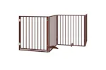 Vidaxl Dog Gate With Door Foldable 4 Panels Brown 320 Cm Poplar Wood Vidaxl Dog Gate With Door Foldable 4 Panels Brown 320 Cm Poplar Wood