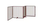 Vidaxl Dog Gate With Door Foldable 4 Panels Brown 320 Cm Poplar Wood Vidaxl Dog Gate With Door Foldable 4 Panels Brown 320 Cm Poplar Wood