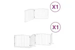 Vidaxl Dog Gate With Door Foldable 6 Panels White 480 Cm Poplar Wood Vidaxl Dog Gate With Door Foldable 6 Panels White 480 Cm Poplar Wood