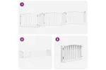 Vidaxl Dog Gate With Door Foldable 6 Panels White 480 Cm Poplar Wood Vidaxl Dog Gate With Door Foldable 6 Panels White 480 Cm Poplar Wood
