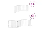 Vidaxl Dog Gate With Door Foldable 12 Panels White 960 Cm Poplar Wood Vidaxl Dog Gate With Door Foldable 12 Panels White 960 Cm Poplar Wood