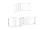 Vidaxl Dog Gate With Door Foldable 12 Panels White 960 Cm Poplar Wood Vidaxl Dog Gate With Door Foldable 12 Panels White 960 Cm Poplar Wood