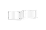 Vidaxl Dog Gate With Door Foldable 12 Panels White 960 Cm Poplar Wood Vidaxl Dog Gate With Door Foldable 12 Panels White 960 Cm Poplar Wood