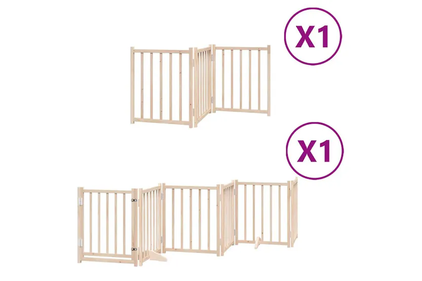 Vidaxl Dog Gate With Door Foldable 9 Panels 450 Cm Poplar Wood Vidaxl Dog Gate With Door Foldable 9 Panels 450 Cm Poplar Wood