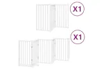Vidaxl Dog Gate With Door Foldable 9 Panels White 450 Cm Poplar Wood Vidaxl Dog Gate With Door Foldable 9 Panels White 450 Cm Poplar Wood