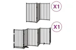 Vidaxl Dog Gate With Door Foldable 9 Panels Black 450 Cm Poplar Wood Vidaxl Dog Gate With Door Foldable 9 Panels Black 450 Cm Poplar Wood