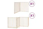 Vidaxl Dog Gate With Door Foldable 6 Panels 480 Cm Poplar Wood Vidaxl Dog Gate With Door Foldable 6 Panels 480 Cm Poplar Wood