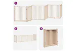 Vidaxl Dog Gate With Door Foldable 6 Panels 480 Cm Poplar Wood Vidaxl Dog Gate With Door Foldable 6 Panels 480 Cm Poplar Wood