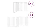 Vidaxl Dog Gate With Door Foldable 6 Panels White 480 Cm Poplar Wood Vidaxl Dog Gate With Door Foldable 6 Panels White 480 Cm Poplar Wood