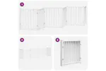 Vidaxl Dog Gate With Door Foldable 6 Panels White 480 Cm Poplar Wood Vidaxl Dog Gate With Door Foldable 6 Panels White 480 Cm Poplar Wood