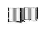 Vidaxl Dog Gate With Door Foldable 12 Panels Black 960 Cm Poplar Wood Vidaxl Dog Gate With Door Foldable 12 Panels Black 960 Cm Poplar Wood