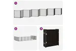 Vidaxl Dog Gate With Door Foldable 12 Panels Black 960 Cm Poplar Wood Vidaxl Dog Gate With Door Foldable 12 Panels Black 960 Cm Poplar Wood