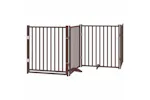 Vidaxl Dog Gate With Door Foldable 8 Panels Brown 640 Cm Poplar Wood Vidaxl Dog Gate With Door Foldable 8 Panels Brown 640 Cm Poplar Wood