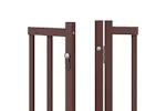 Vidaxl Dog Gate With Door Foldable 8 Panels Brown 640 Cm Poplar Wood Vidaxl Dog Gate With Door Foldable 8 Panels Brown 640 Cm Poplar Wood
