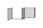 Vidaxl Dog Gate With Door Foldable 12 Panels Brown 960 Cm Poplar Wood Vidaxl Dog Gate With Door Foldable 12 Panels Brown 960 Cm Poplar Wood