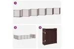 Vidaxl Dog Gate With Door Foldable 12 Panels Brown 960 Cm Poplar Wood Vidaxl Dog Gate With Door Foldable 12 Panels Brown 960 Cm Poplar Wood