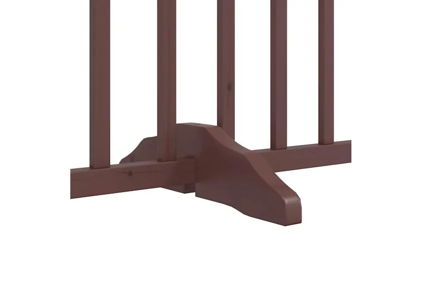 Vidaxl Dog Gate With Door Foldable 12 Panels Brown 960 Cm Poplar Wood Vidaxl Dog Gate With Door Foldable 12 Panels Brown 960 Cm Poplar Wood