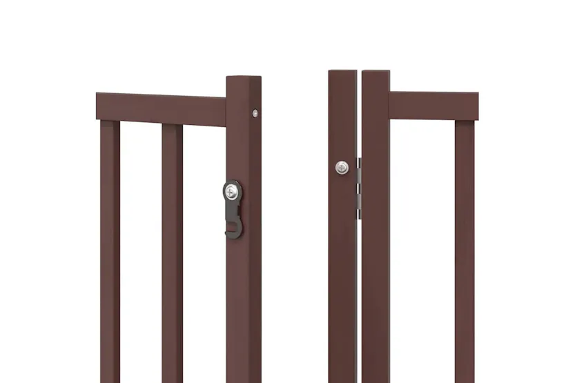 Vidaxl Dog Gate With Door Foldable 12 Panels Brown 960 Cm Poplar Wood Vidaxl Dog Gate With Door Foldable 12 Panels Brown 960 Cm Poplar Wood