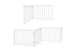 Vidaxl Dog Gate With Door Foldable 10 Panels White 800 Cm Poplar Wood Vidaxl Dog Gate With Door Foldable 10 Panels White 800 Cm Poplar Wood