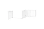 Vidaxl Dog Gate With Door Foldable 10 Panels White 800 Cm Poplar Wood Vidaxl Dog Gate With Door Foldable 10 Panels White 800 Cm Poplar Wood