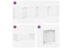 Vidaxl Dog Gate With Door Foldable 8 Panels White 640 Cm Poplar Wood Vidaxl Dog Gate With Door Foldable 8 Panels White 640 Cm Poplar Wood