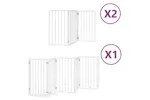 Vidaxl Dog Gate With Door Foldable 12 Panels White 600 Cm Poplar Wood Vidaxl Dog Gate With Door Foldable 12 Panels White 600 Cm Poplar Wood