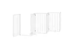Vidaxl Dog Gate With Door Foldable 12 Panels White 600 Cm Poplar Wood Vidaxl Dog Gate With Door Foldable 12 Panels White 600 Cm Poplar Wood