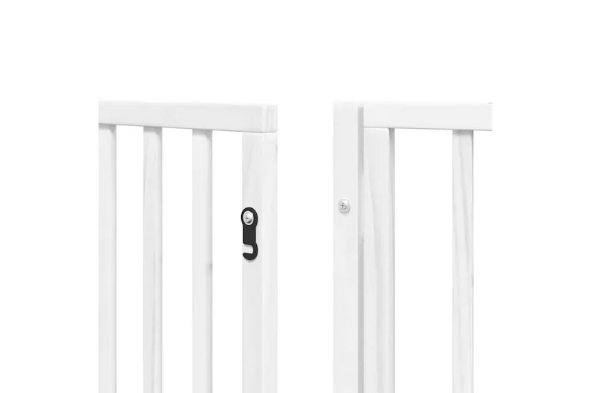 Vidaxl Dog Gate With Door Foldable 12 Panels White 600 Cm Poplar Wood Vidaxl Dog Gate With Door Foldable 12 Panels White 600 Cm Poplar Wood