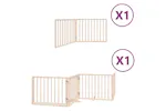 Vidaxl Dog Gate With Door Foldable 6 Panels 480 Cm Poplar Wood Vidaxl Dog Gate With Door Foldable 6 Panels 480 Cm Poplar Wood