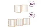 Vidaxl Dog Gate With Door Foldable 12 Panels 600 Cm Poplar Wood Vidaxl Dog Gate With Door Foldable 12 Panels 600 Cm Poplar Wood