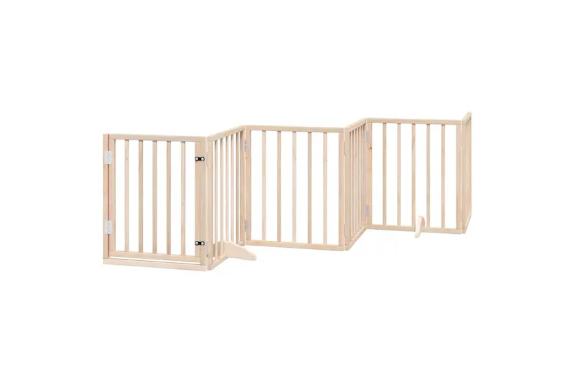 Vidaxl Dog Gate With Door Foldable 12 Panels 600 Cm Poplar Wood Vidaxl Dog Gate With Door Foldable 12 Panels 600 Cm Poplar Wood