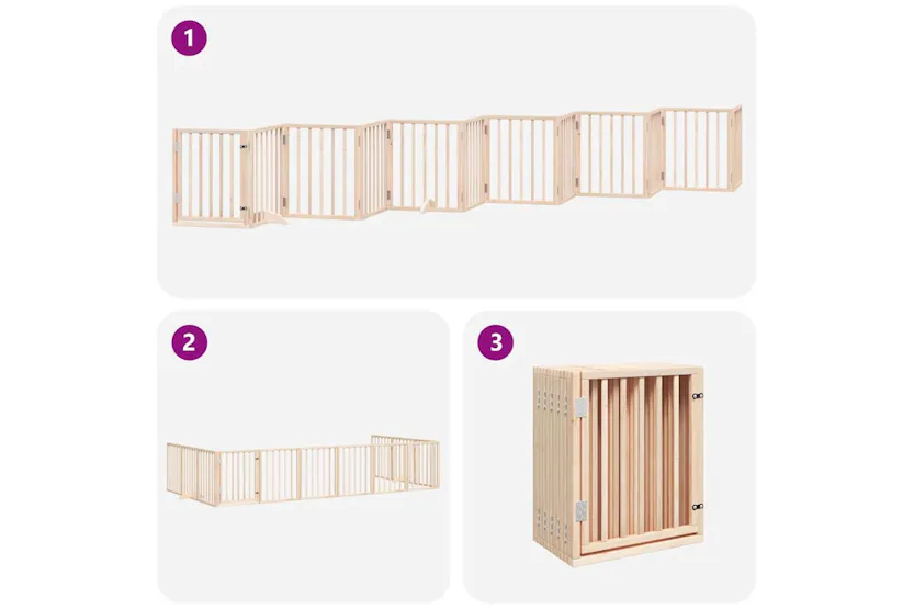 Vidaxl Dog Gate With Door Foldable 12 Panels 600 Cm Poplar Wood Vidaxl Dog Gate With Door Foldable 12 Panels 600 Cm Poplar Wood