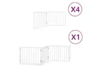 Vidaxl Dog Gate With Door Foldable 12 Panels White 960 Cm Poplar Wood Vidaxl Dog Gate With Door Foldable 12 Panels White 960 Cm Poplar Wood