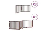 Vidaxl Dog Gate With Door Foldable 10 Panels Brown 800 Cm Poplar Wood Vidaxl Dog Gate With Door Foldable 10 Panels Brown 800 Cm Poplar Wood