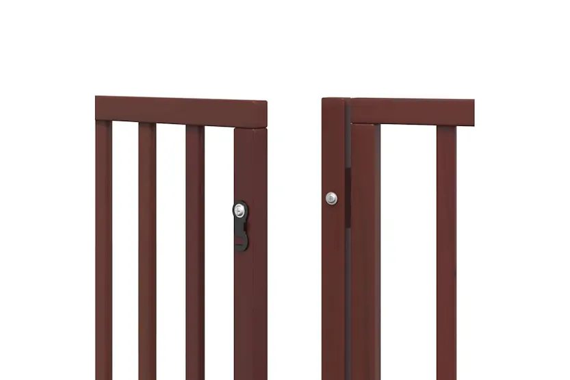 Vidaxl Dog Gate With Door Foldable 10 Panels Brown 800 Cm Poplar Wood Vidaxl Dog Gate With Door Foldable 10 Panels Brown 800 Cm Poplar Wood