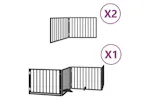 Vidaxl Dog Gate With Door Foldable 8 Panels Black 640 Cm Poplar Wood Vidaxl Dog Gate With Door Foldable 8 Panels Black 640 Cm Poplar Wood