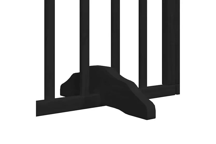 Vidaxl Dog Gate With Door Foldable 8 Panels Black 640 Cm Poplar Wood Vidaxl Dog Gate With Door Foldable 8 Panels Black 640 Cm Poplar Wood
