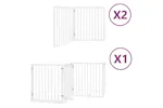 Vidaxl Dog Gate With Door Foldable 8 Panels White 640 Cm Poplar Wood Vidaxl Dog Gate With Door Foldable 8 Panels White 640 Cm Poplar Wood