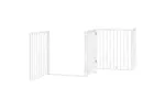 Vidaxl Dog Gate With Door Foldable 8 Panels White 640 Cm Poplar Wood Vidaxl Dog Gate With Door Foldable 8 Panels White 640 Cm Poplar Wood