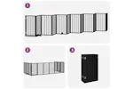Vidaxl Dog Gate With Door Foldable 12 Panels Black 600 Cm Poplar Wood Vidaxl Dog Gate With Door Foldable 12 Panels Black 600 Cm Poplar Wood