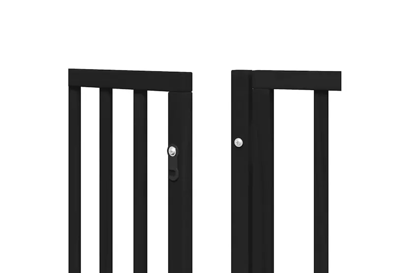 Vidaxl Dog Gate With Door Foldable 12 Panels Black 600 Cm Poplar Wood Vidaxl Dog Gate With Door Foldable 12 Panels Black 600 Cm Poplar Wood