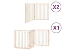 Vidaxl Dog Gate With Door Foldable 8 Panels 640 Cm Poplar Wood Vidaxl Dog Gate With Door Foldable 8 Panels 640 Cm Poplar Wood
