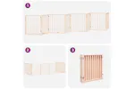 Vidaxl Dog Gate With Door Foldable 8 Panels 640 Cm Poplar Wood Vidaxl Dog Gate With Door Foldable 8 Panels 640 Cm Poplar Wood