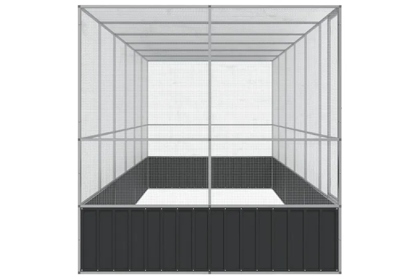 Vidaxl Aviary With Extension Silver 625x207x212 Cm Steel Vidaxl Aviary With Extension Silver 625x207x212 Cm Steel