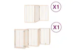 Vidaxl Dog Gate With Door Foldable 9 Panels 450 Cm Poplar Wood Vidaxl Dog Gate With Door Foldable 9 Panels 450 Cm Poplar Wood