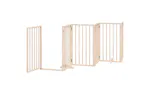 Vidaxl Dog Gate With Door Foldable 9 Panels 450 Cm Poplar Wood Vidaxl Dog Gate With Door Foldable 9 Panels 450 Cm Poplar Wood
