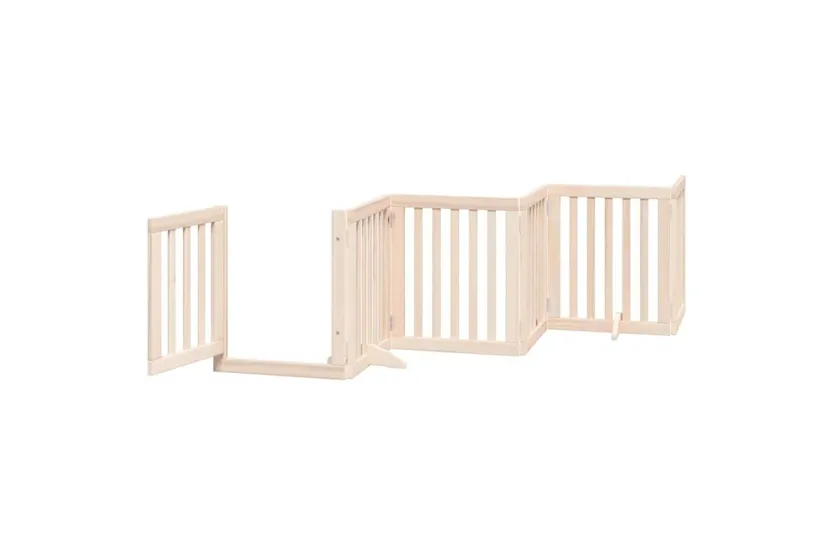 Vidaxl Dog Gate With Door Foldable 15 Panels 750 Cm Poplar Wood Vidaxl Dog Gate With Door Foldable 15 Panels 750 Cm Poplar Wood