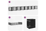 Vidaxl Dog Gate With Door Foldable 15 Panels Black 750 Cm Poplar Wood Vidaxl Dog Gate With Door Foldable 15 Panels Black 750 Cm Poplar Wood