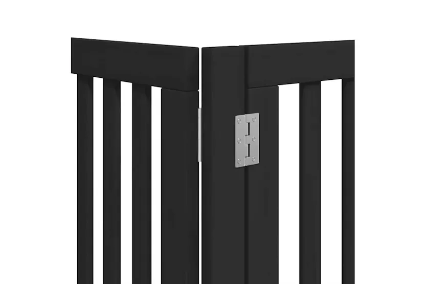 Vidaxl Dog Gate With Door Foldable 15 Panels Black 750 Cm Poplar Wood Vidaxl Dog Gate With Door Foldable 15 Panels Black 750 Cm Poplar Wood